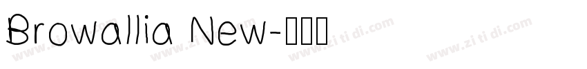 Browallia New字体转换